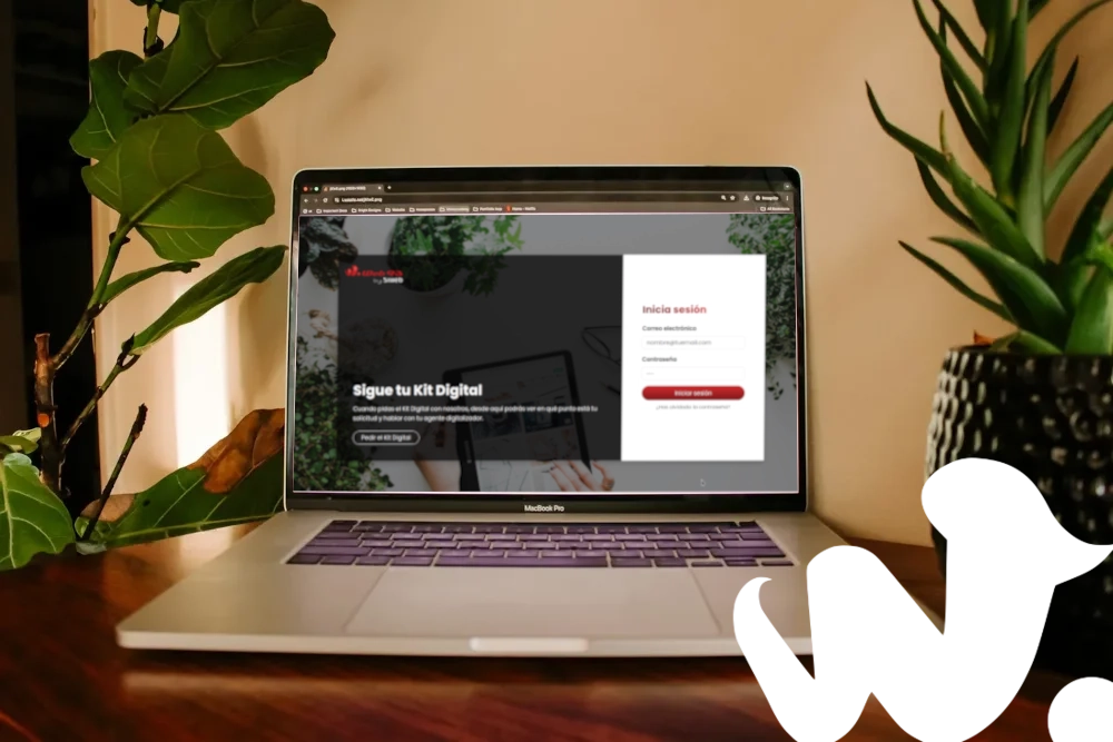 Persona diseñando una página web en su ordenador